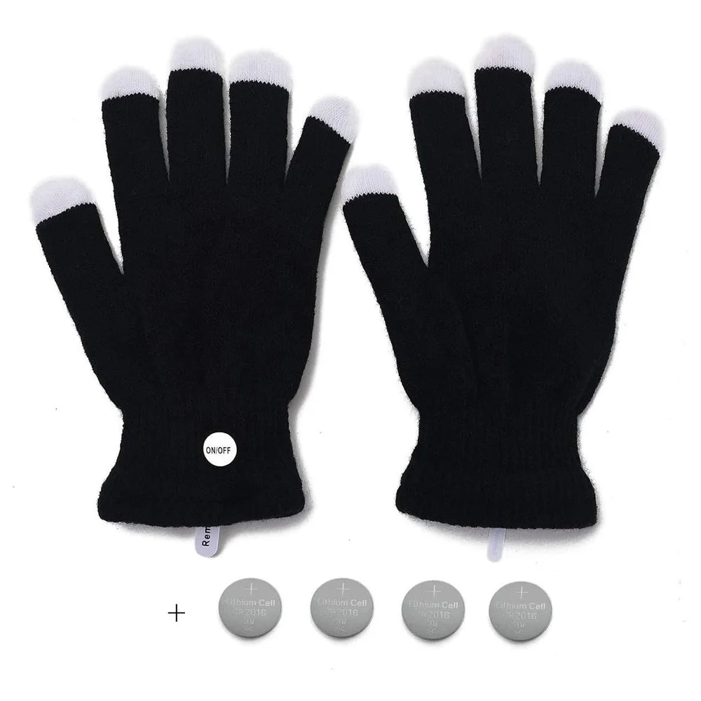 Flashing Gloves Glow LED Rave Light Finger Lighting Mitt,Luminous Gloves for Kids Having Fun Partying