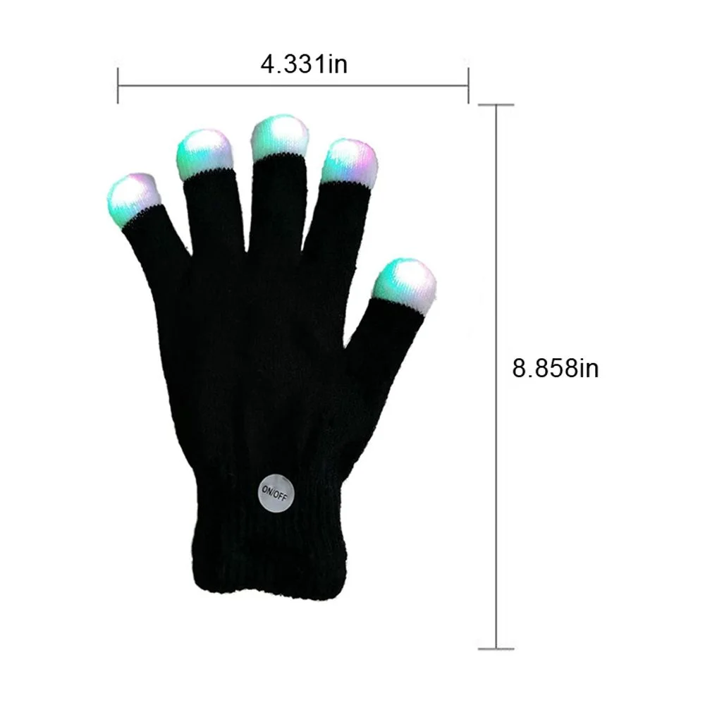 Flashing Gloves Glow LED Rave Light Finger Lighting Mitt,Luminous Gloves for Kids Having Fun Partying