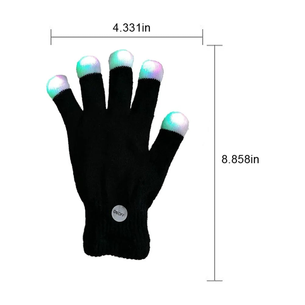 Flashing Gloves Glow LED Rave Light Finger Lighting Mitt,Luminous Gloves for Kids Having Fun Partying