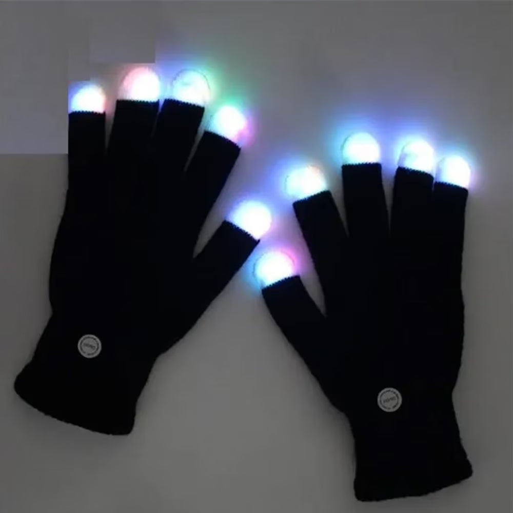 Flashing Gloves Glow LED Rave Light Finger Lighting Mitt,Luminous Gloves for Kids Having Fun Partying