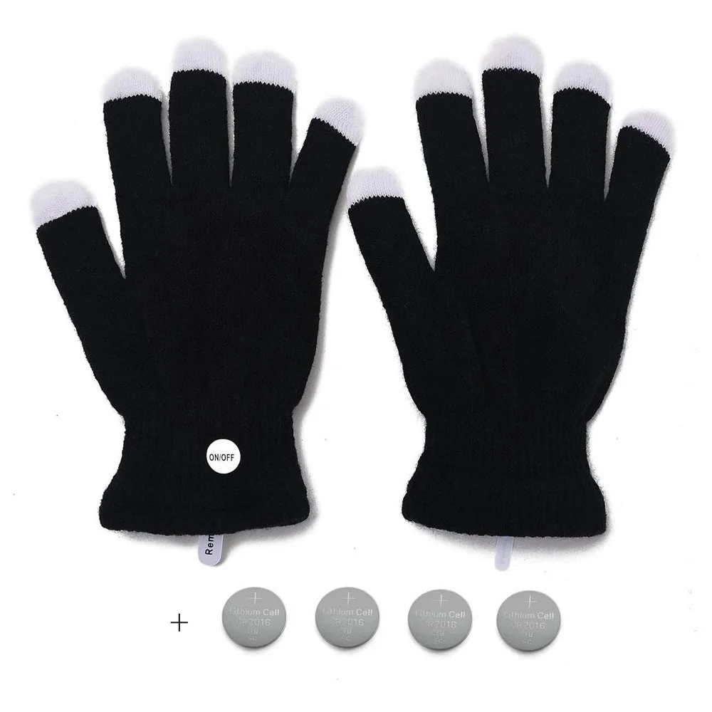 Flashing Gloves Glow LED Rave Light Finger Lighting Mitt,Luminous Gloves for Kids Having Fun Partying