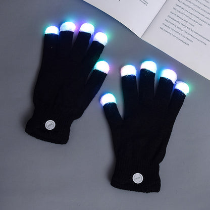 Flashing Gloves Glow LED Rave Light Finger Lighting Mitt,Luminous Gloves for Kids Having Fun Partying