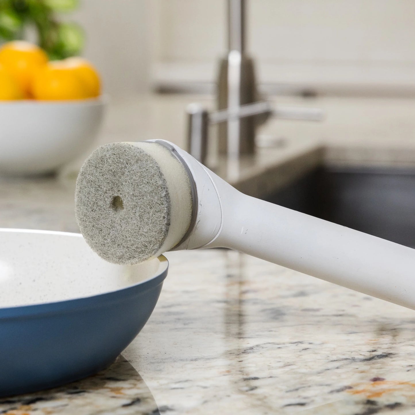 Fillable Dish Wand with Non-Scratch Sponge Headband