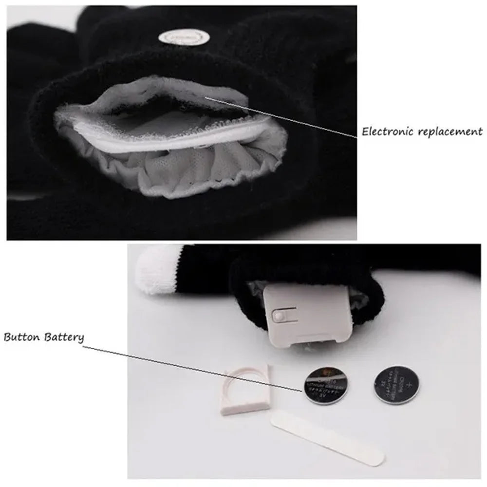 Flashing Gloves Glow LED Rave Light Finger Lighting Mitt,Luminous Gloves for Kids Having Fun Partying