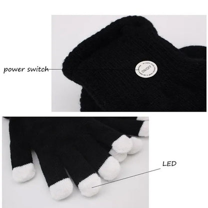 Flashing Gloves Glow LED Rave Light Finger Lighting Mitt,Luminous Gloves for Kids Having Fun Partying