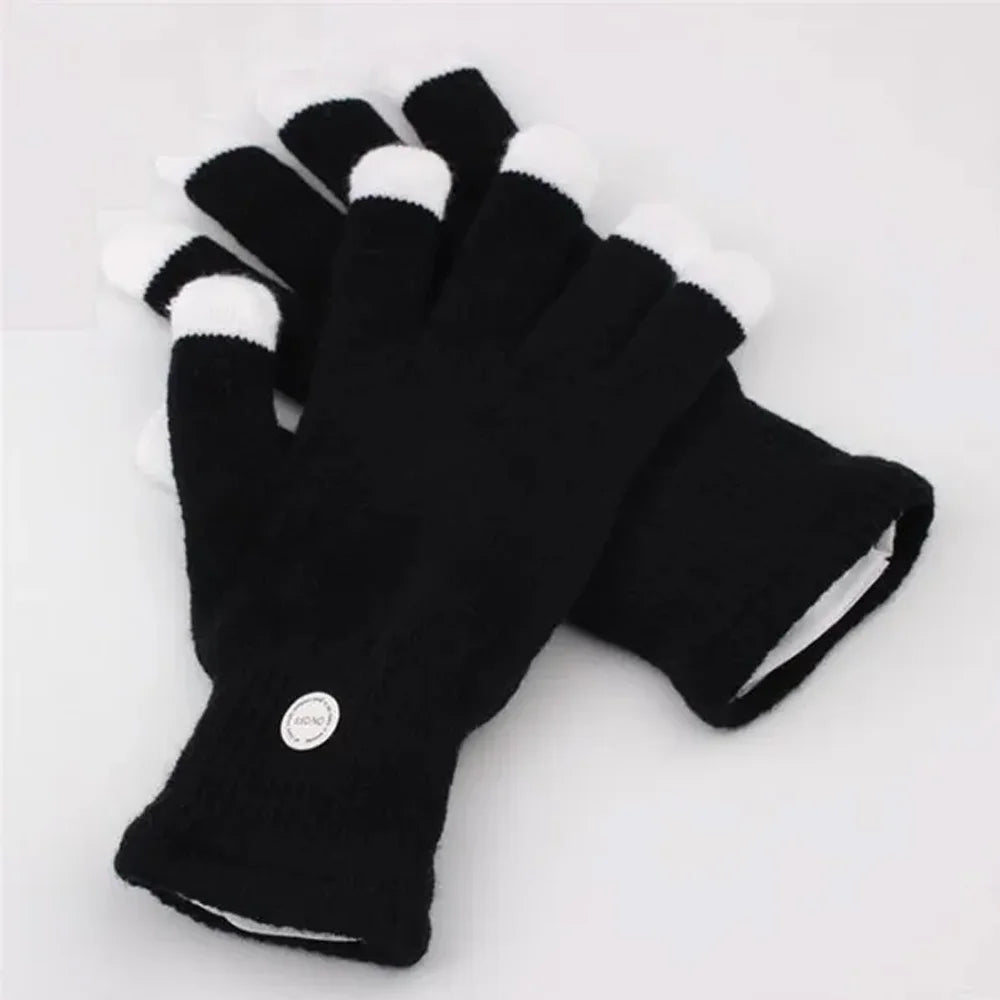 Flashing Gloves Glow LED Rave Light Finger Lighting Mitt,Luminous Gloves for Kids Having Fun Partying